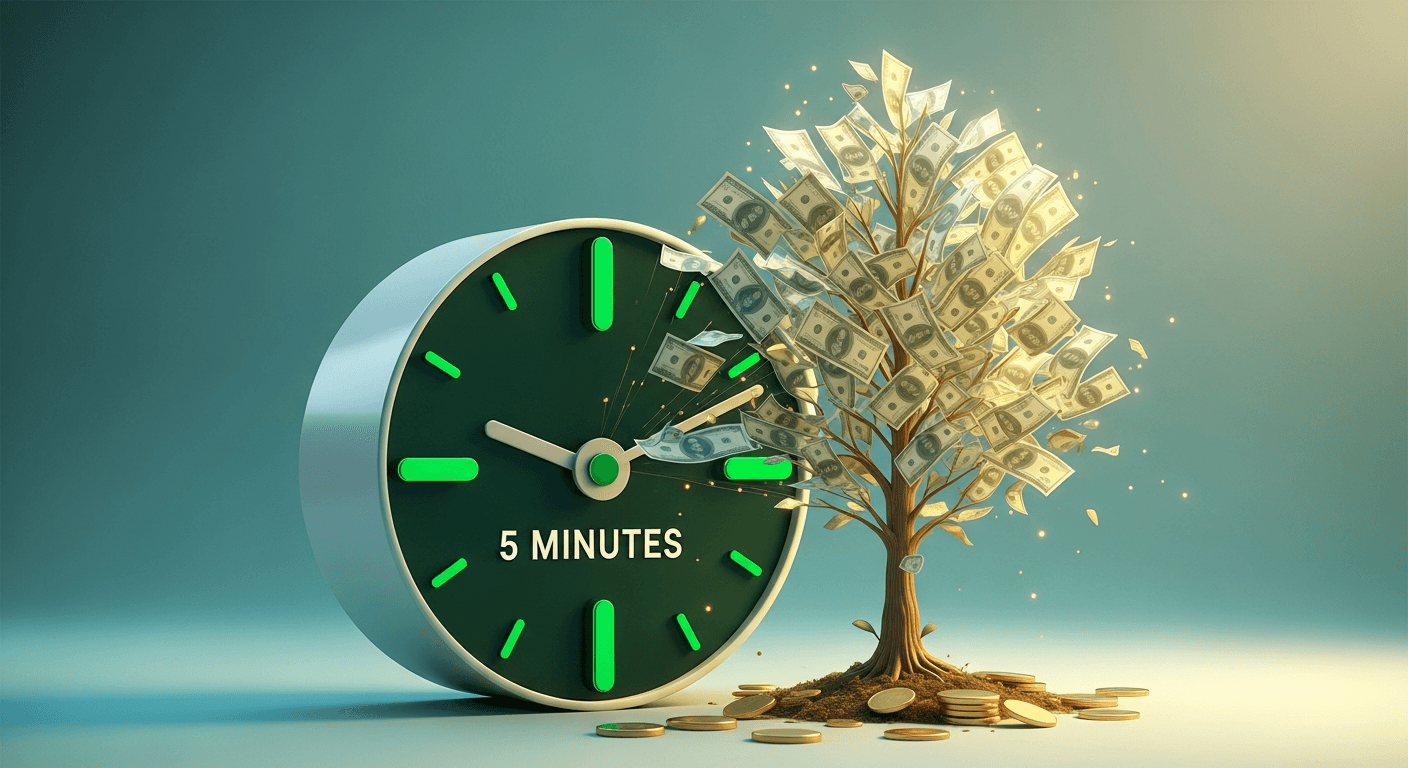 5-Minute Daily Savings - Save $3,000 this year